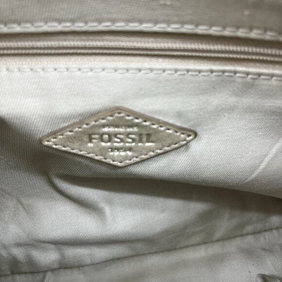 Fossil Gold Metallic Soft Zip Leather Crossbody - EUC - Picture 11 of 12